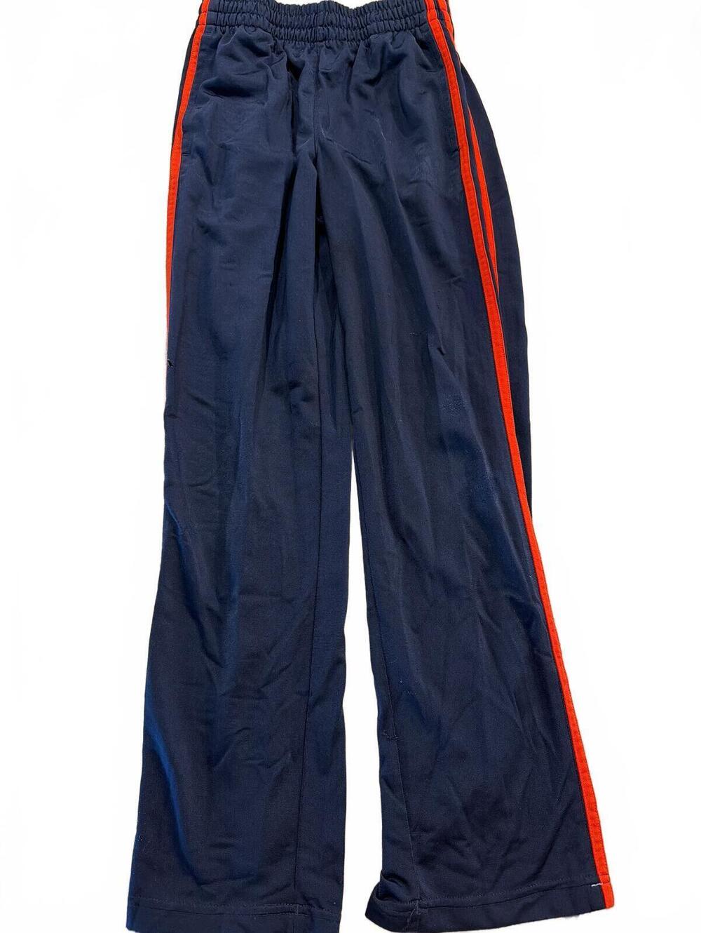 Adidas Boys Medium Navy Track Pants with Red Stripes